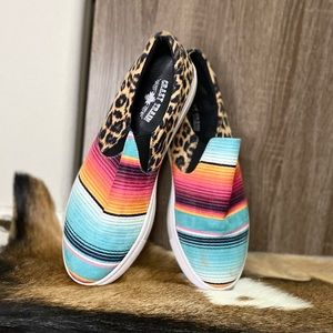 Crazy Train Serape & Cheetah Slip Ons